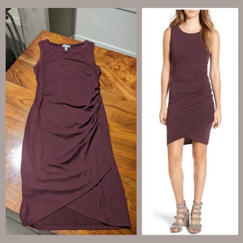 Leith - Ruched Side Sleeveless Tank Dress | Plum Purple | Size Small